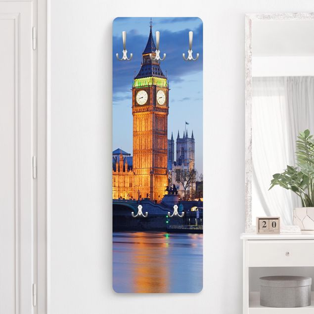 Wall mounted coat rack architecture and skylines London At Night