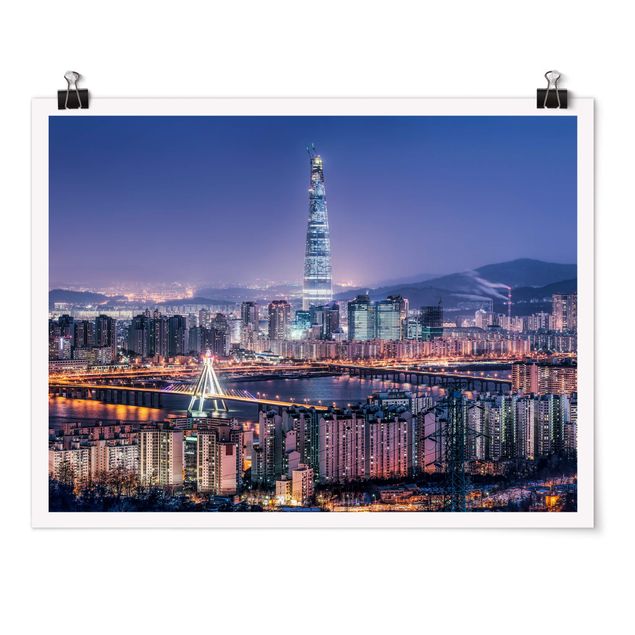 Architectural prints Lotte World Tower At Night