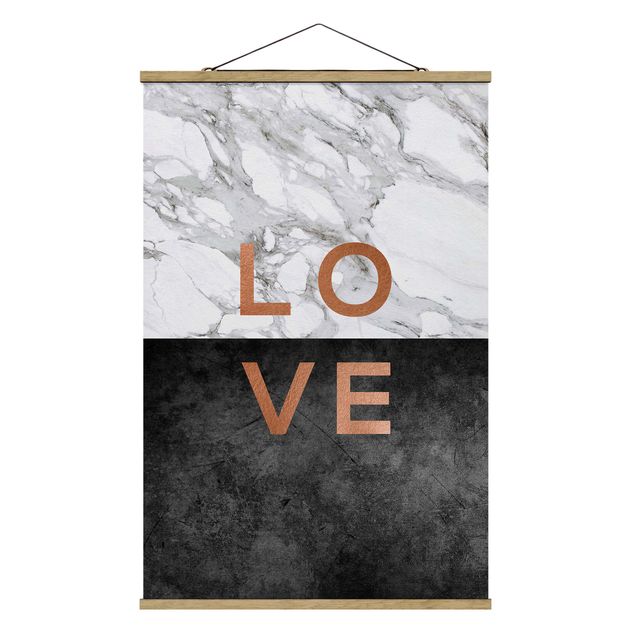 Prints black and white Love Copper And Marble