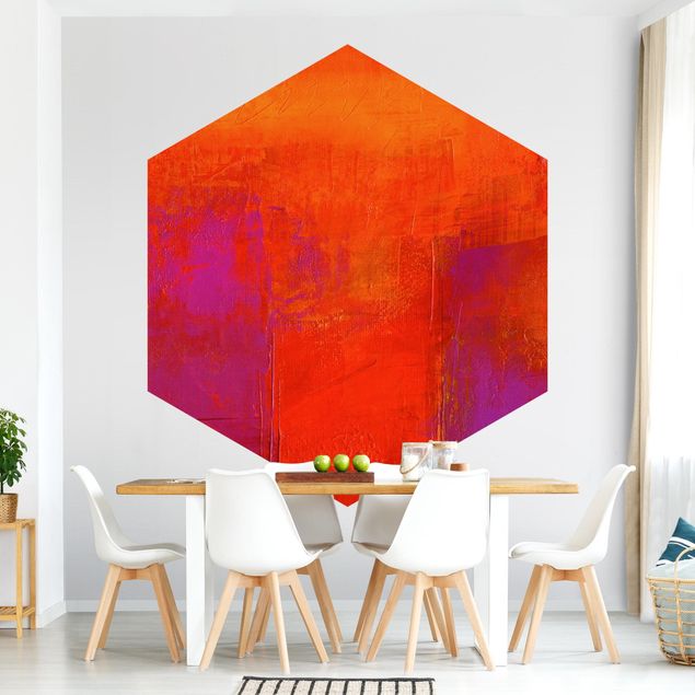 Hexagonal wallpapers Magenta Energy