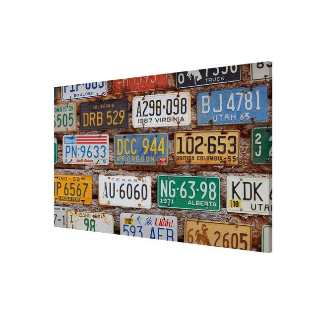 Magnet boards wood American License Plates On Wood