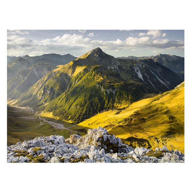 Landscape canvas prints Mountains And Valley Of The Lechtal Alps In Tirol