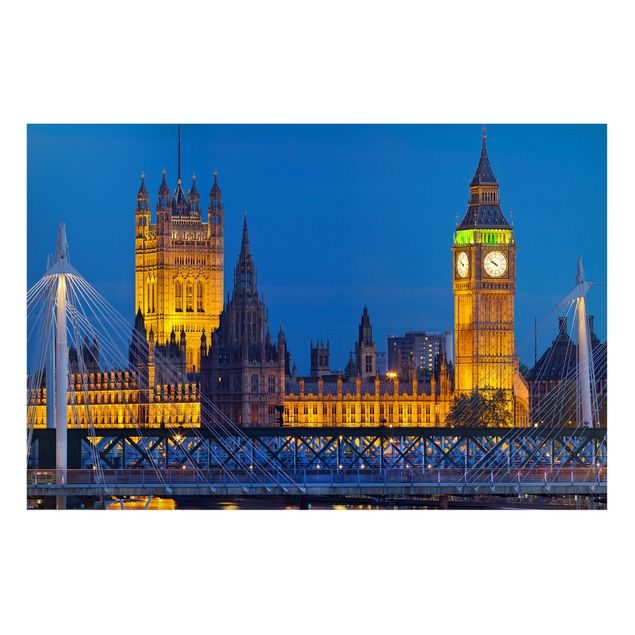 London art prints Big Ben And Westminster Palace In London At Night