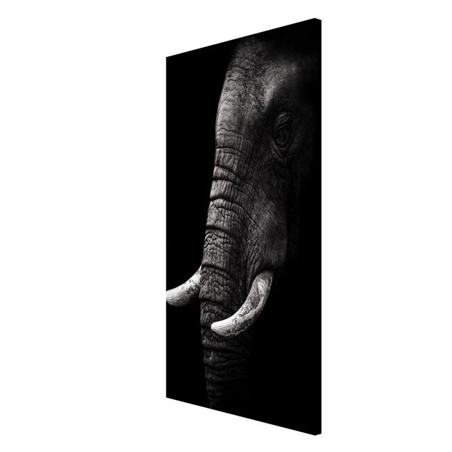 Landscape canvas prints Dark Elephant Portrait