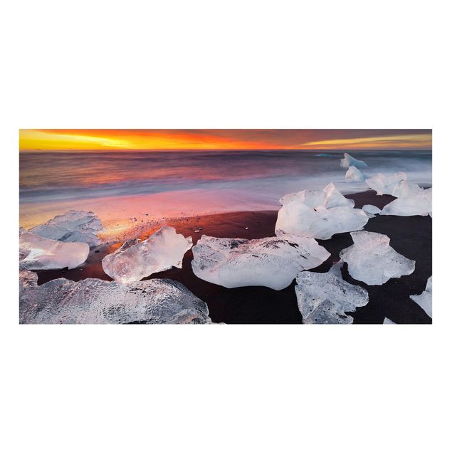 Prints landscape Chunks Of Ice In The Glacier Lagoon Jökulsárlón Iceland