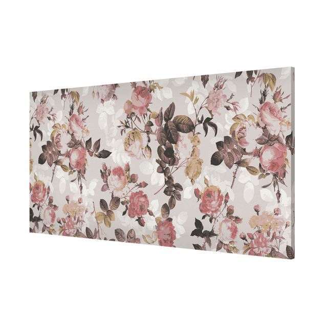 Floral canvas English Roses
