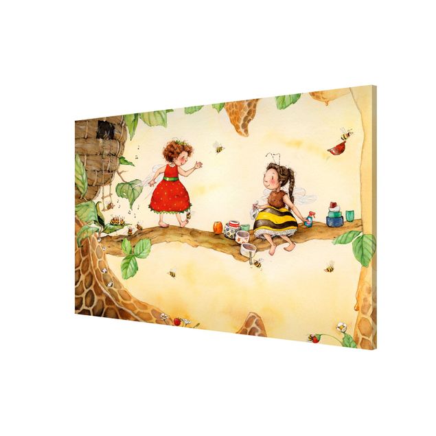 Contemporary art prints Little Strawberry Strawberry Fairy - At the bee fairy's