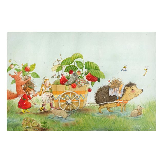 Animal canvas Little Strawberry Strawberry Fairy - With Hedgehog