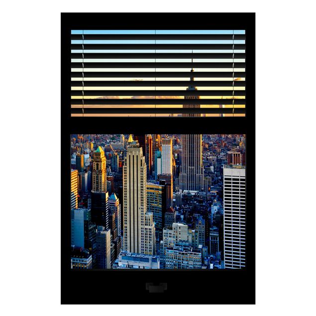 New York wall art Window View Blinds - Sunrise New York