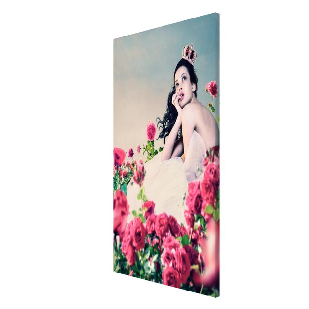 Floral canvas Woman In The Rose Field