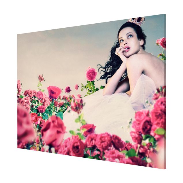 Floral canvas Woman In The Rose Field