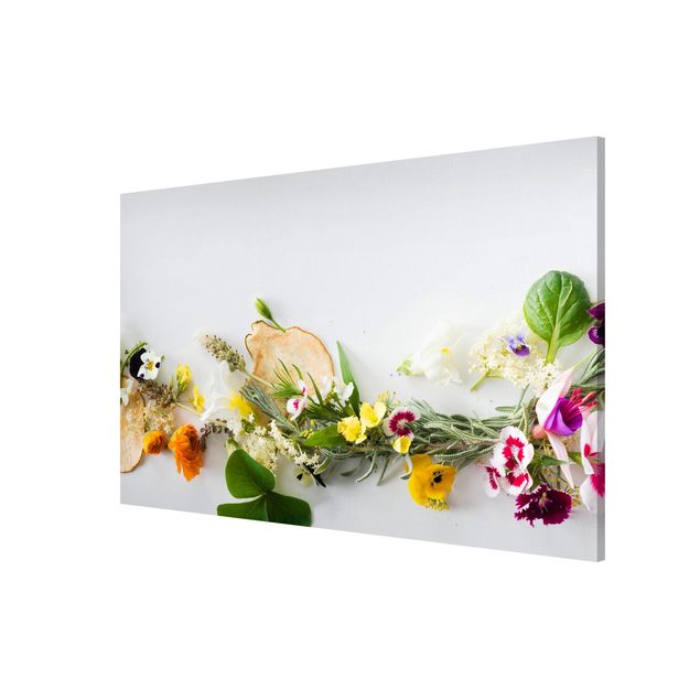Magnet boards flower Fresh Herbs With Edible Flowers