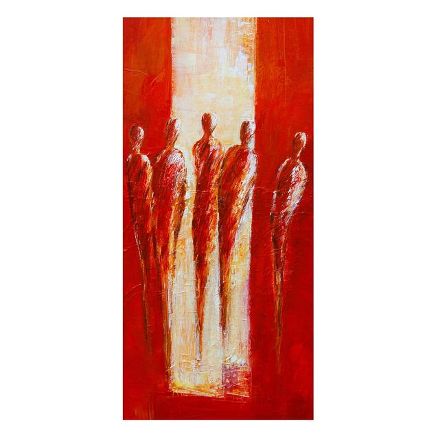 Canvas art Petra Schüßler - Five Figures In Red 02