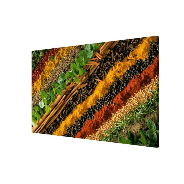 Orange canvas wall art Bands of Spices