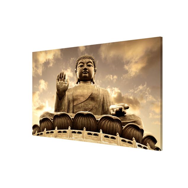 Retro wall art Big Buddha Sepia