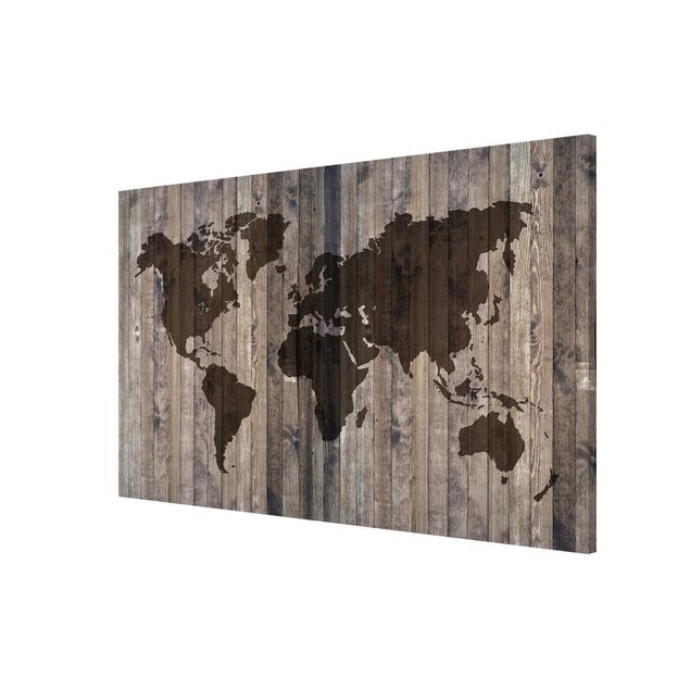 Magnet boards wood Wood World Map