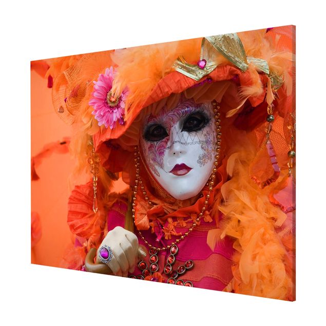 Feather prints Carnival in Orange