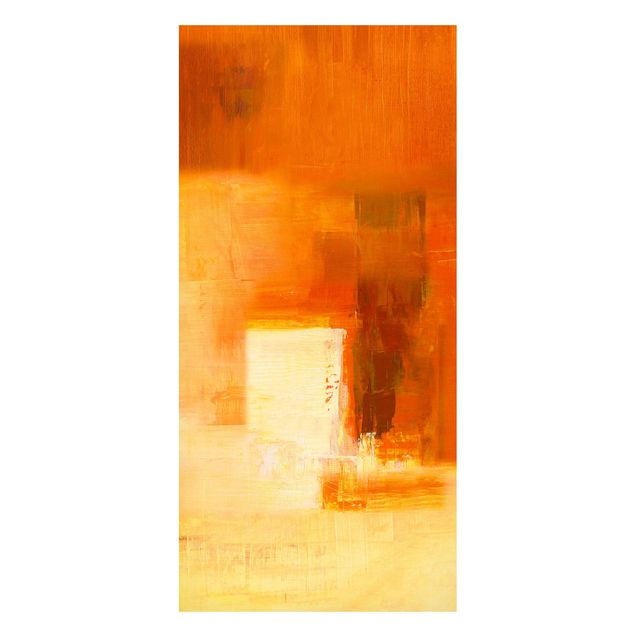 Art prints Petra Schüßler - Composition In Orange And Brown 03