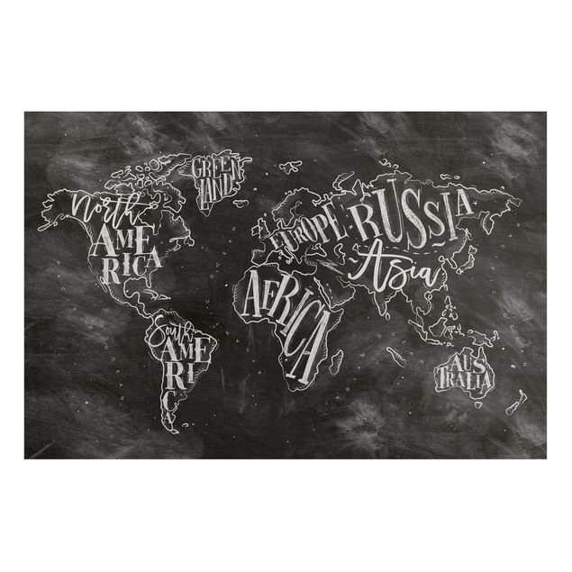Magnet boards maps Chalk World Map