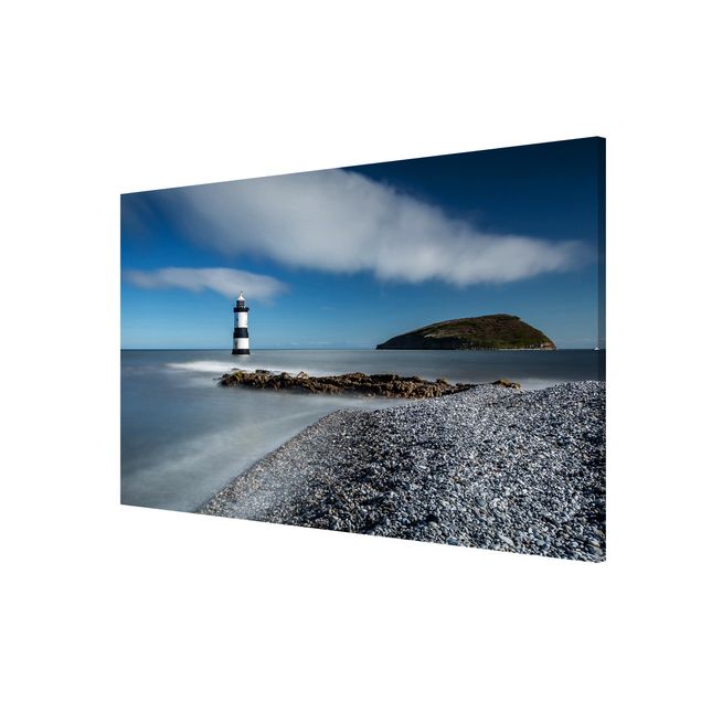 Beach canvas art Lighthouse In Wales