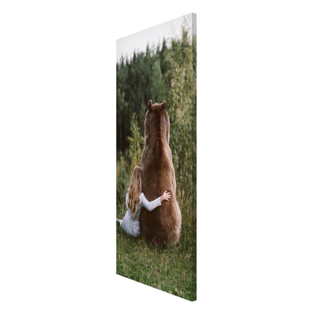 Magnet boards animals Girl With Brown Bear