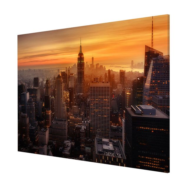 Contemporary art prints Manhattan Skyline Evening