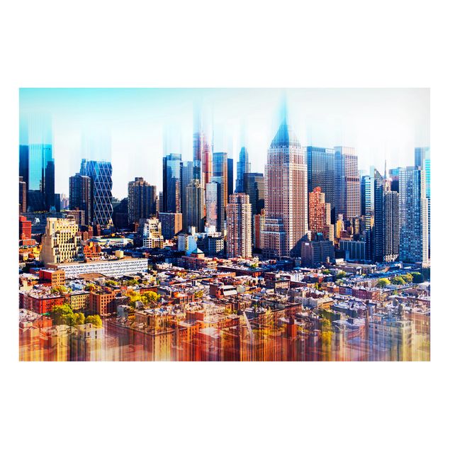 New York skyline print Manhattan Skyline Urban Stretch