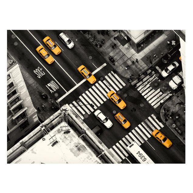 New York skyline print New York City Cabs