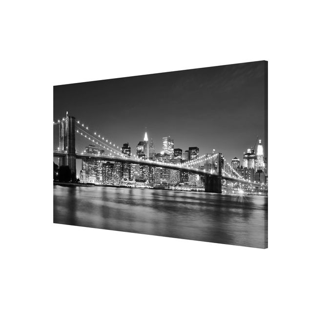 Prints modern Nighttime Manhattan Bridge II