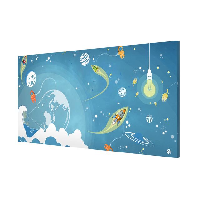 Navy wall art No.MW16 Colourful Hustle And Bustle In Space