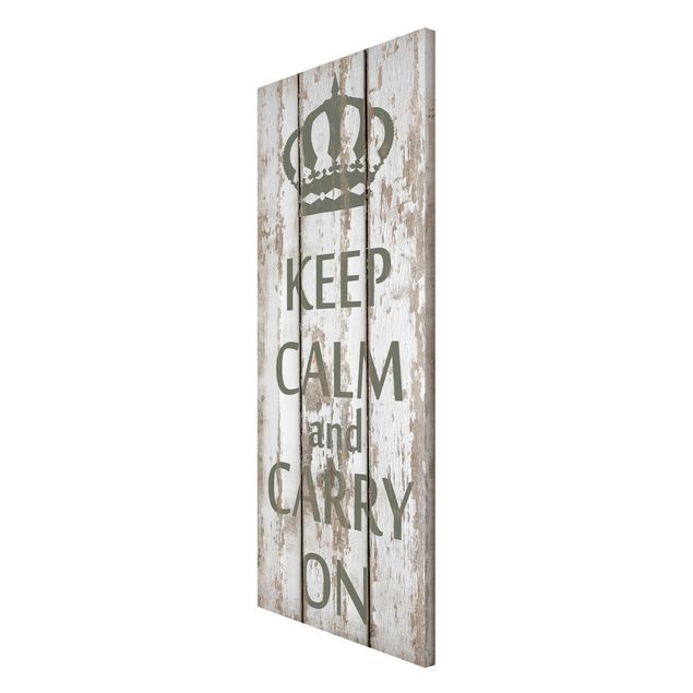 Magnet boards wood No.RS183 Keep Calm And Carry On