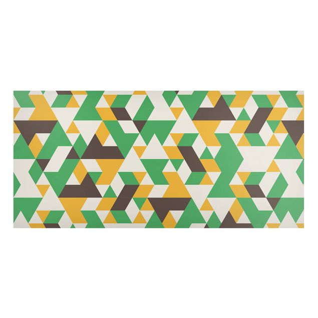 Prints modern No.RY34 Green Triangles