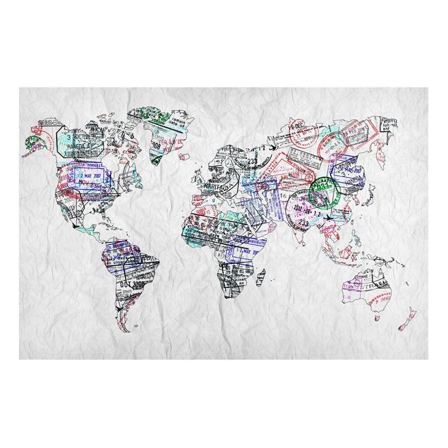 Magnet boards maps Passport Stamp World Map