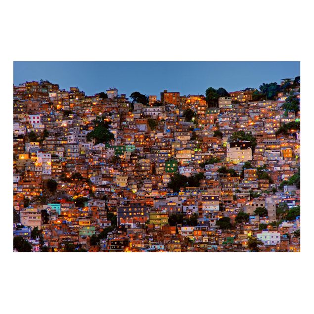 Prints modern Rio De Janeiro Favela Sunset