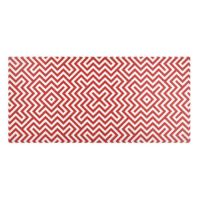 Modern art prints Red Geometric Stripe Pattern