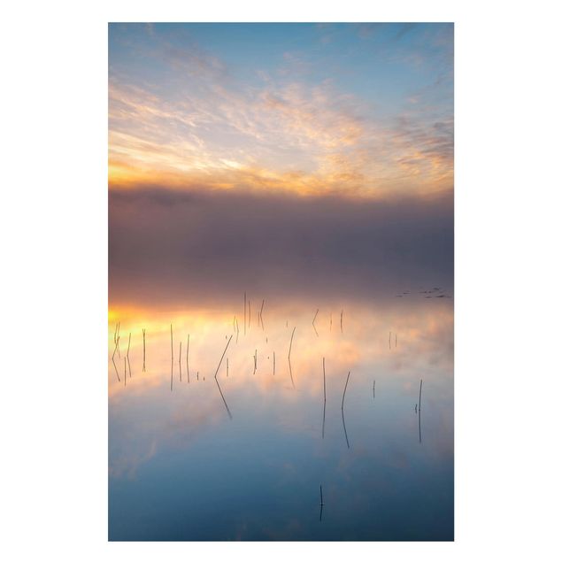 Landscape canvas prints Sunrise Swedish Lake