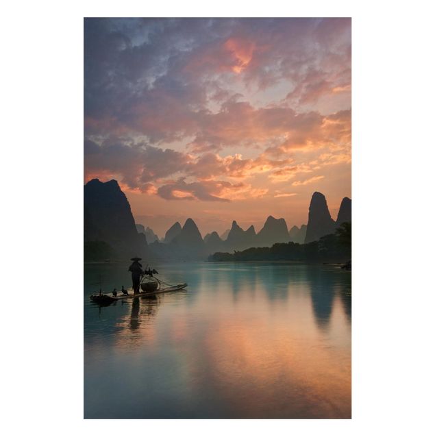 Landscape canvas prints Sunrise Over Chinese River