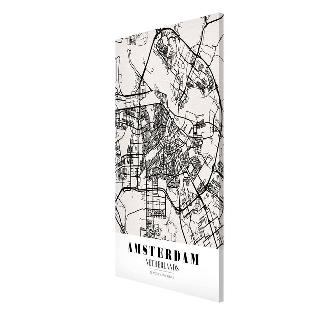 Magnet boards sayings & quotes Amsterdam City Map - Classic