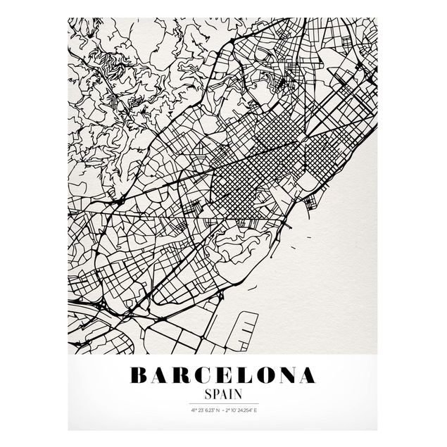 Magnet boards maps Barcelona City Map - Classic