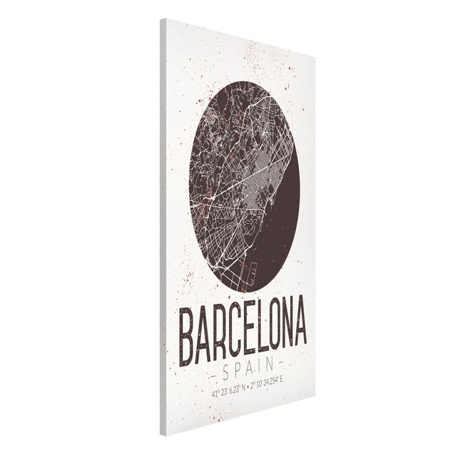 Kitchen Barcelona City Map - Retro