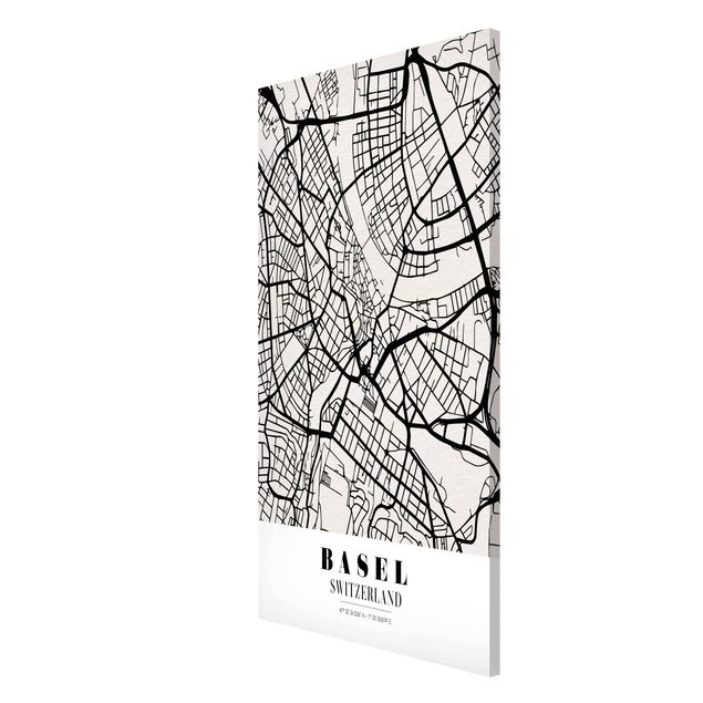 Magnet boards sayings & quotes Basel City Map - Classic