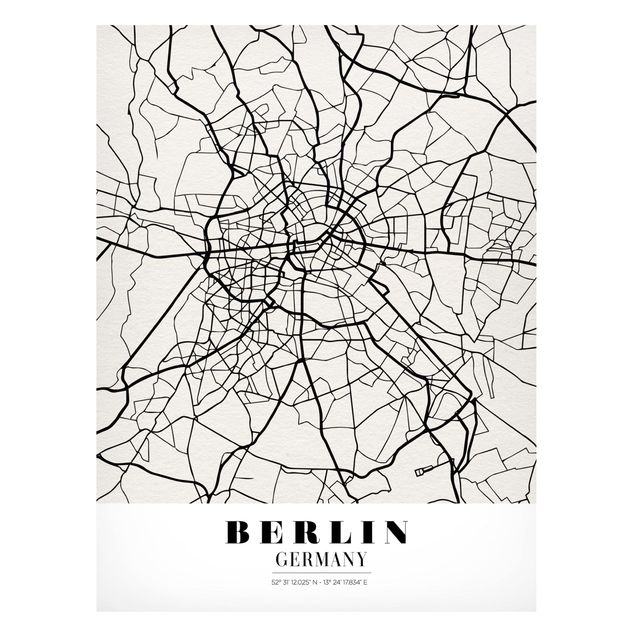 Magnet boards maps Berlin City Map - Classic