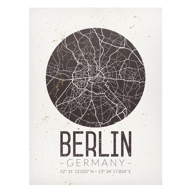Magnet boards maps City Map Berlin - Retro