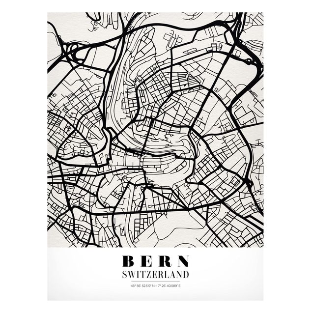 Magnet boards maps Bern City Map - Classical