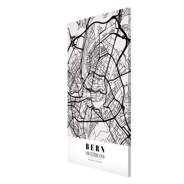 Magnet boards sayings & quotes Bern City Map - Classical