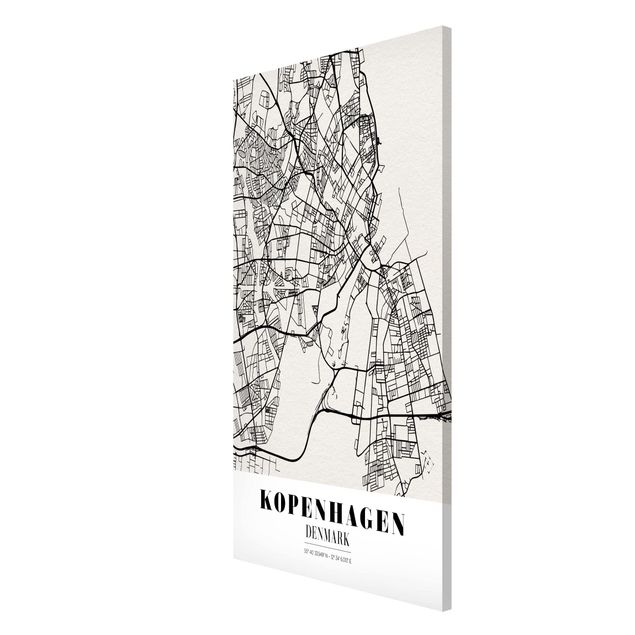 Magnet boards sayings & quotes Copenhagen City Map - Classic