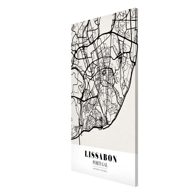 Magnet boards sayings & quotes Lisbon City Map - Classic