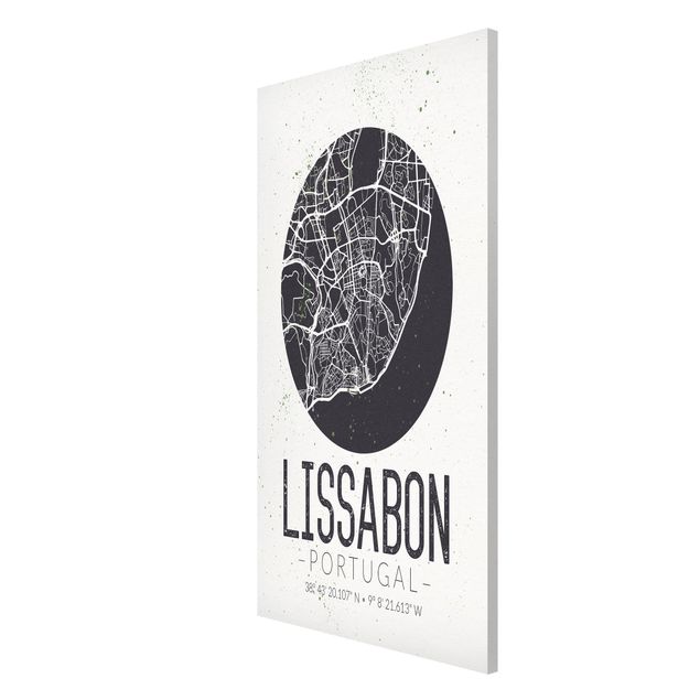 Magnet boards sayings & quotes Lisbon City Map - Retro