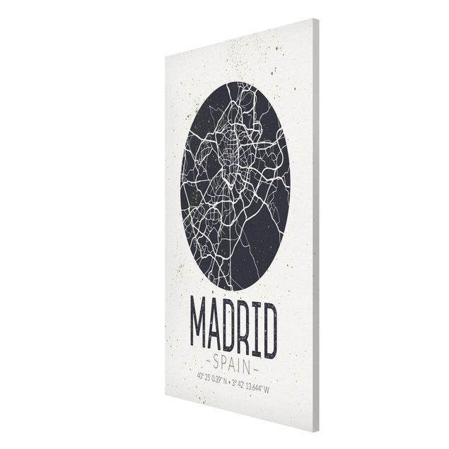 Magnet boards sayings & quotes Madrid City Map - Retro