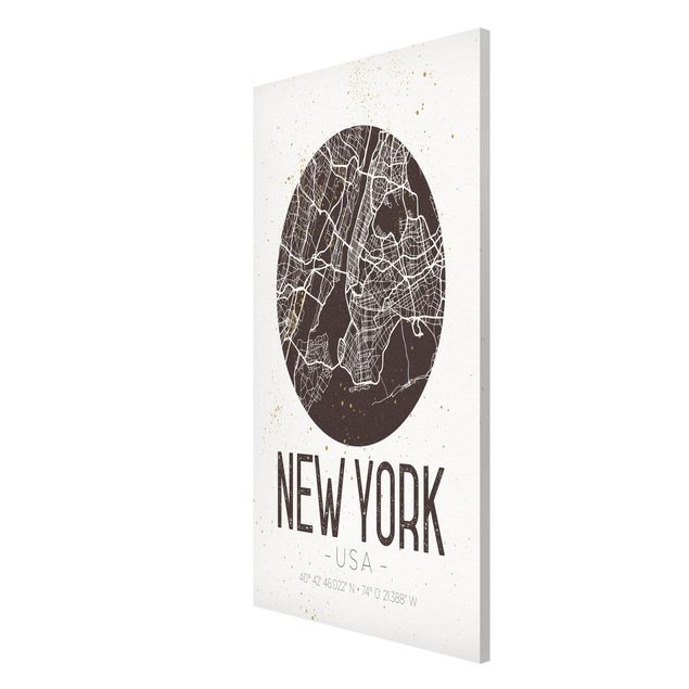 Magnet boards maps New York City Map - Retro